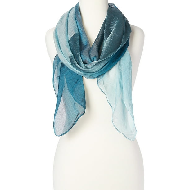 Blue White Tone Floral Flower Print Fashion Neck Scarf Head Wrap Accessories Blue White Tone Floral Flower Print Fashion Neck Scarf Head Wrap Accessories